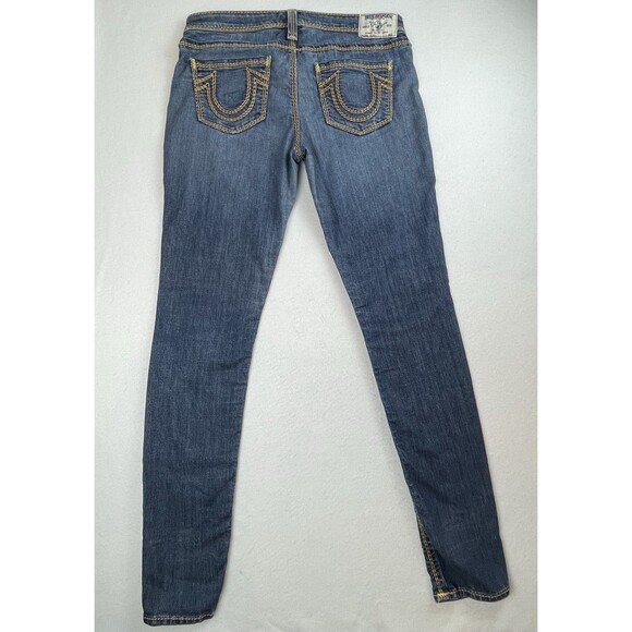 True Religion Women's Low Rise Skinny Jean Casual Y2K Western Biker-30 - Picture 3 of 12